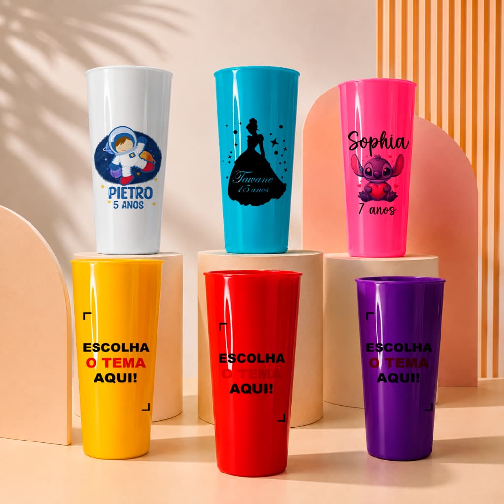 Kit 10 Copos Long Drink Personalizado Com Sua Marca, Ideia, Logo