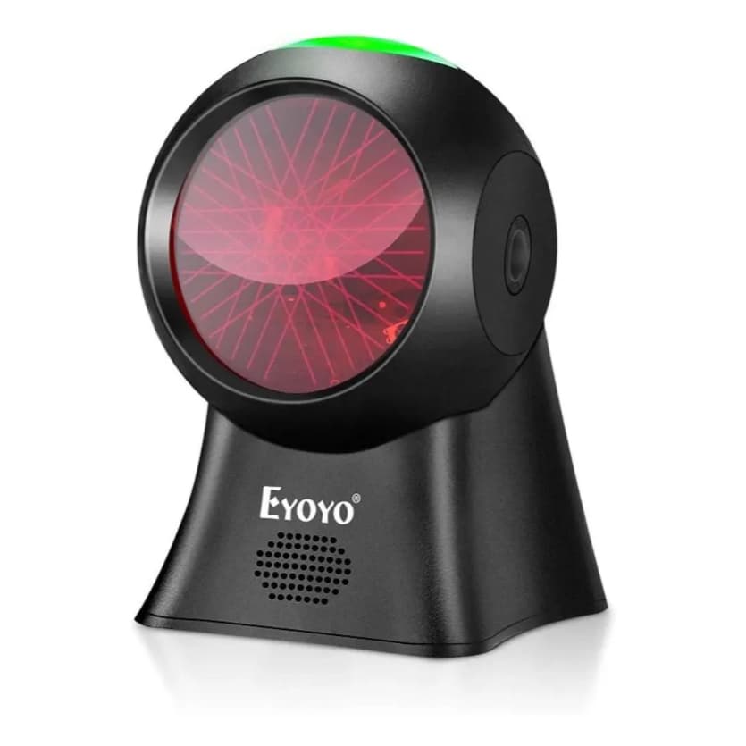 Leitor Código Barras Fixo Eyoyo EY-7100 USB/RS-232 1D Preto Bluetooth