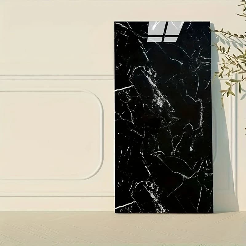 Kit com 145 placas adesivas Mármore Porcelanato para Decoração Parede - Lavável