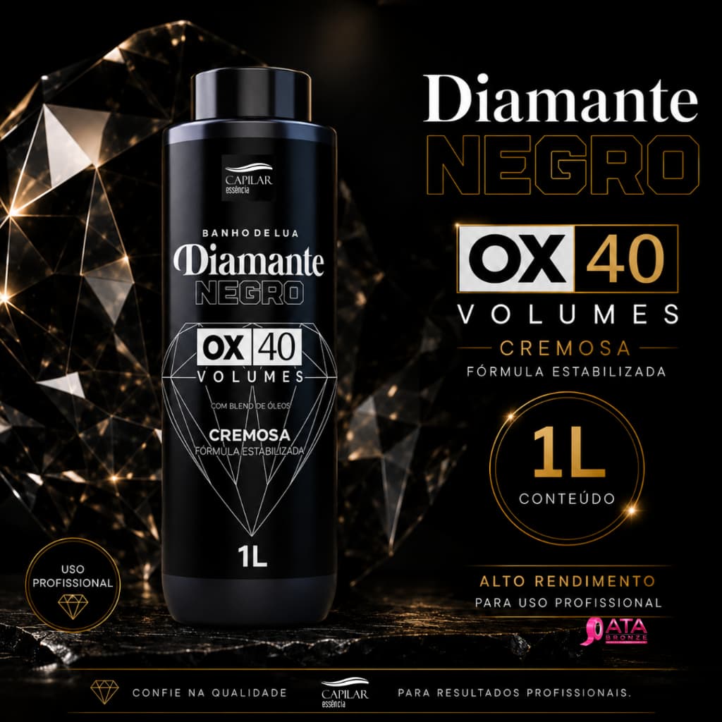 ÁGUA OXIGENADA DIAMANTE NEGRO 40Vol. 1L - CAPILAR ESSÊNCIA
