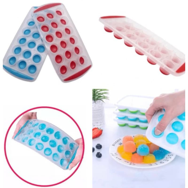 Kit 3 Forma de Gelo de Silicone Flexível 18 gelos