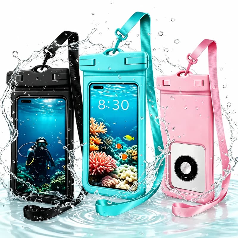 Bolsa Prova d'Água Celular Walcos Capa Transparente IP68 Touch Praia Piscina Mergulho