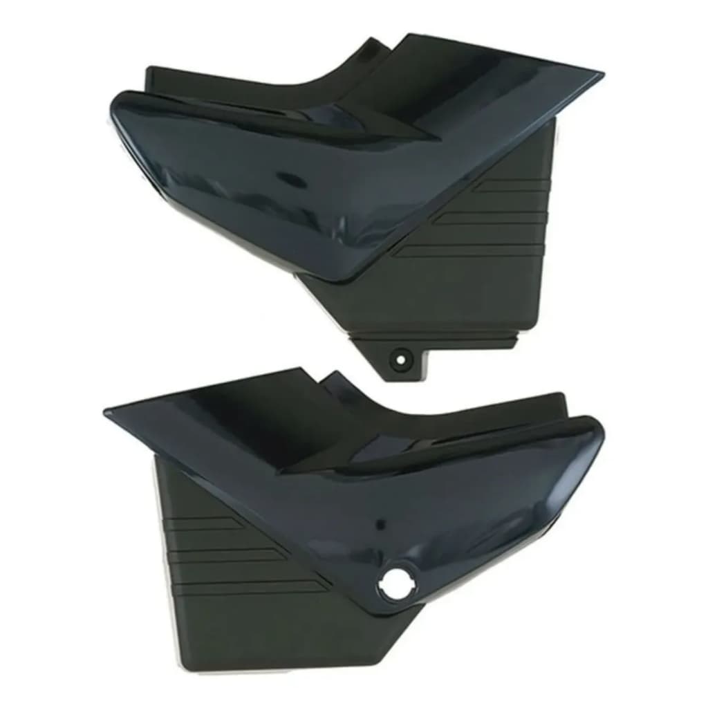 Par Tampa Lateral Ybr 125 2000 A 2008 Com Adesivo Colado VERDE