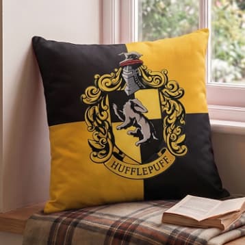 Almofada Decorativa Colecionável Geek Magia Lufa-Lufa HP 45x45cm Com Refil