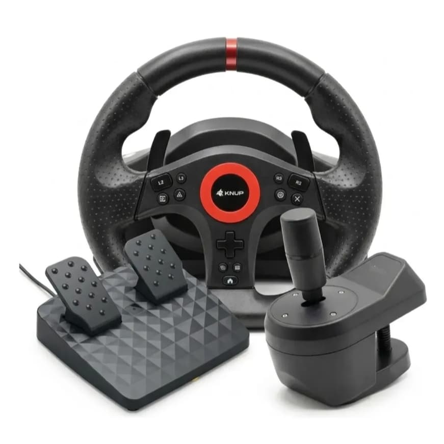 Volante Gamer 270° Pedais Cambio Para Pc Ps4 Xbox Series 7EM1 KP5818