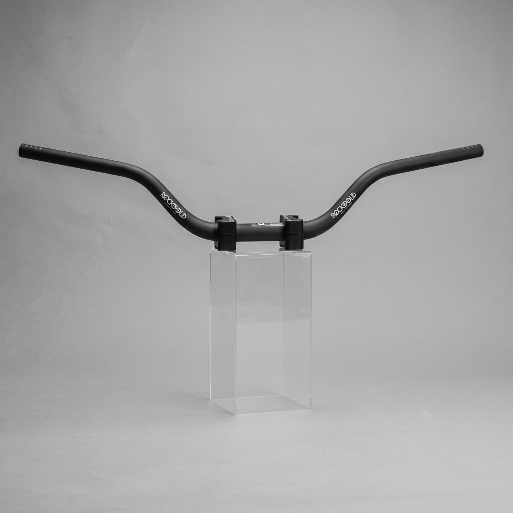 Kit Guidão Rocksolid 28mm Modelo Alto Com Adaptador Universal Moto Trilha Motocross Enduro Linha Top