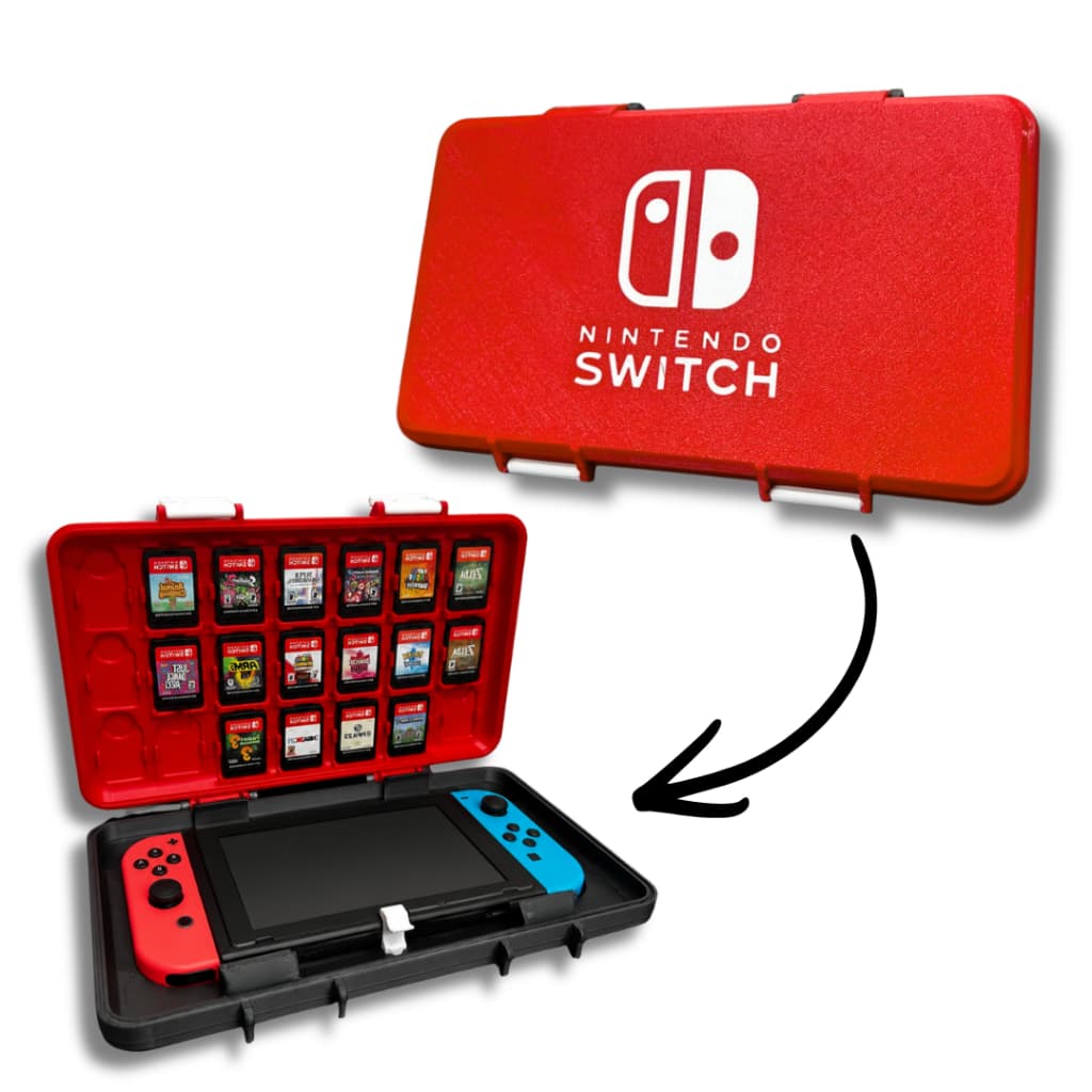 Estojo Case Caixa Nintendo Switch V1 V2 Switch OLED e Switch 2 24 Slots Jogos Espaço Acessórios