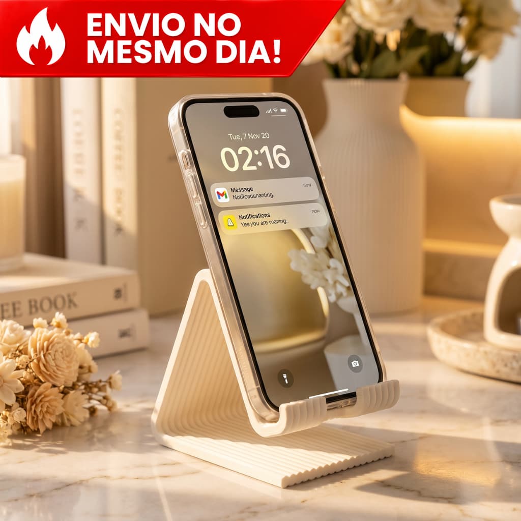 Suporte Para Celular e Tablet Portátil Apoio de Mesa Moderno para Carregamento