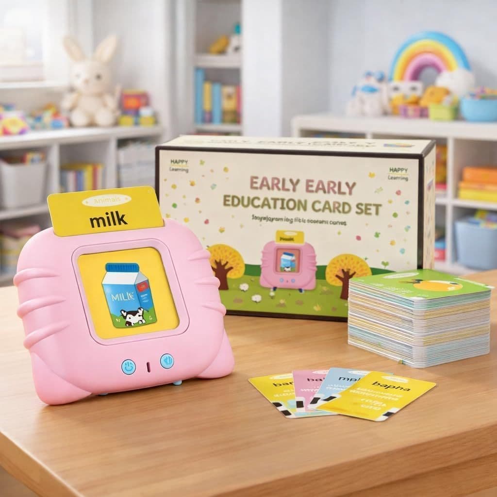 Brinquedo Educativo Fala Inglês - Leitor Eletrônico de Cartões, Aprendizado Interativo para Crianças
