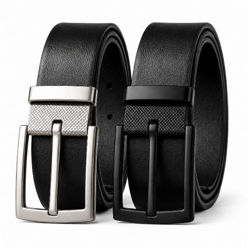Kit 2 Cinto Masculino Couro Montana Sintético Premium - Cintos Ajustáveis