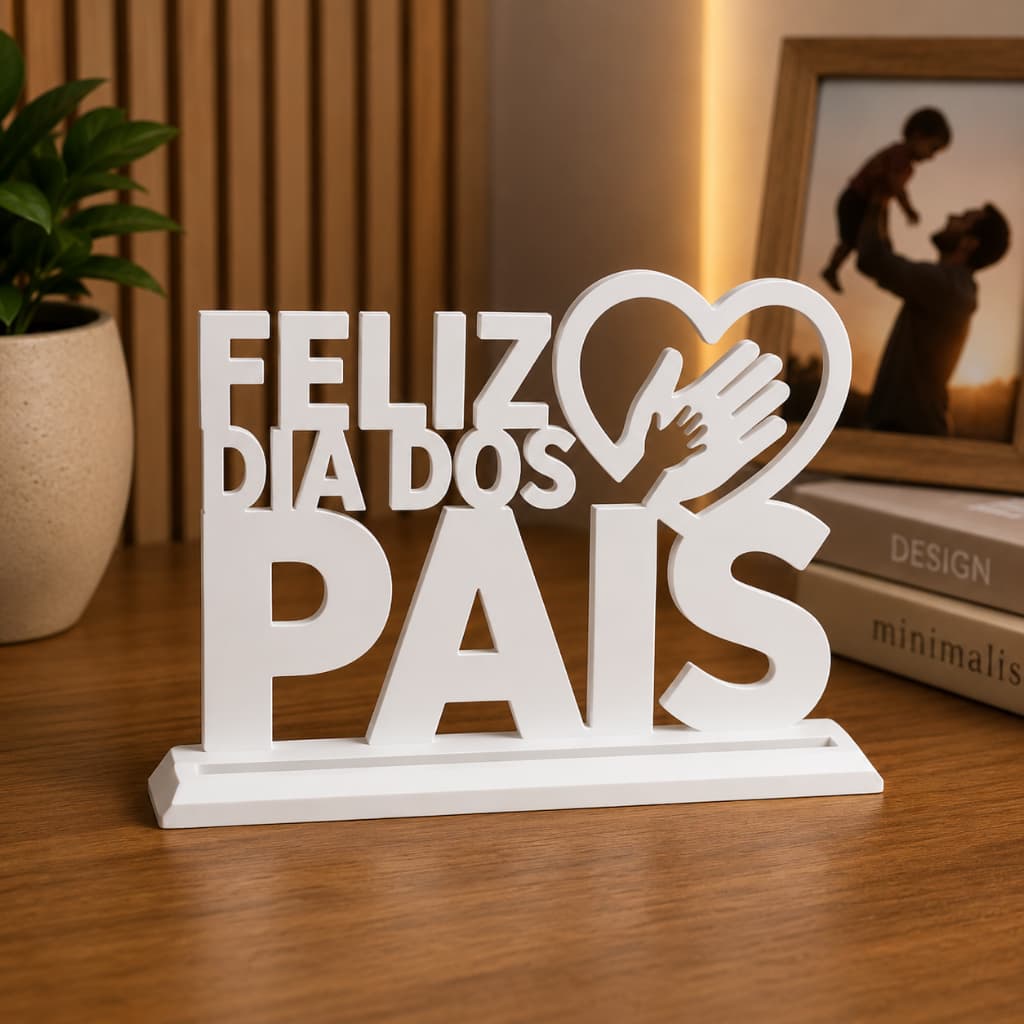 Placa Decorativa Feliz Dia dos Pais Presente Especial