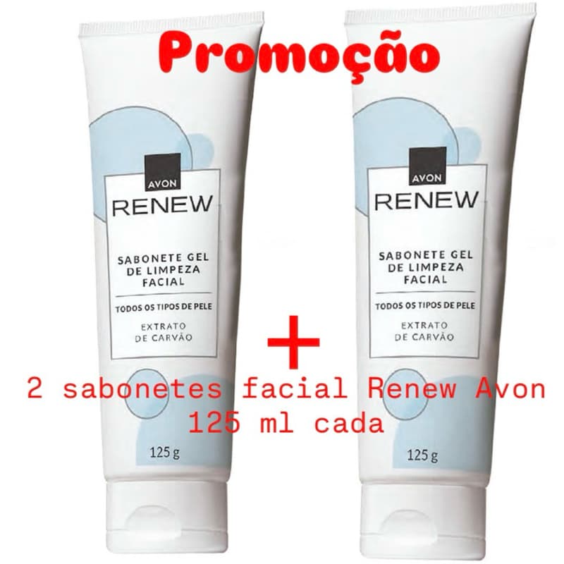 Sabonete Gel De Limpeza Facial Renew Avon Kit com 2 unidades 125g cada