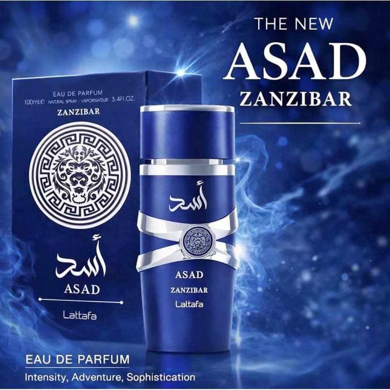 Perfume Árabe Lattafa Asad Zanzibar Eau de Parfum Masculino 100ml – Fragrância Sofisticada