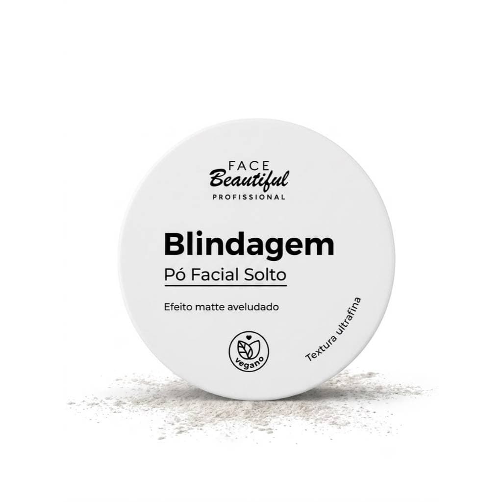 Pó Facial Solto Blindagem efeito Matte aveludado - Face Beautiful