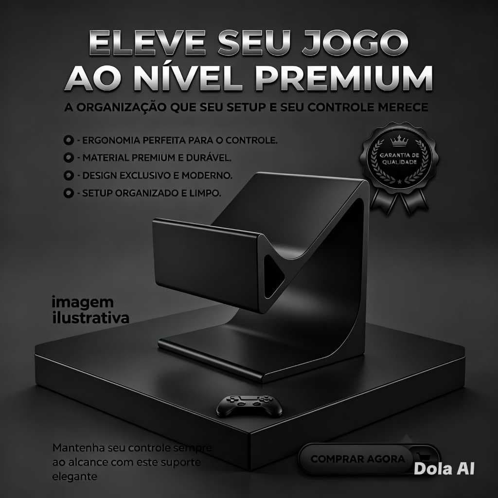Suporte de Mesa para Controle PS5 DualSense - Base Organizadora Gamer
