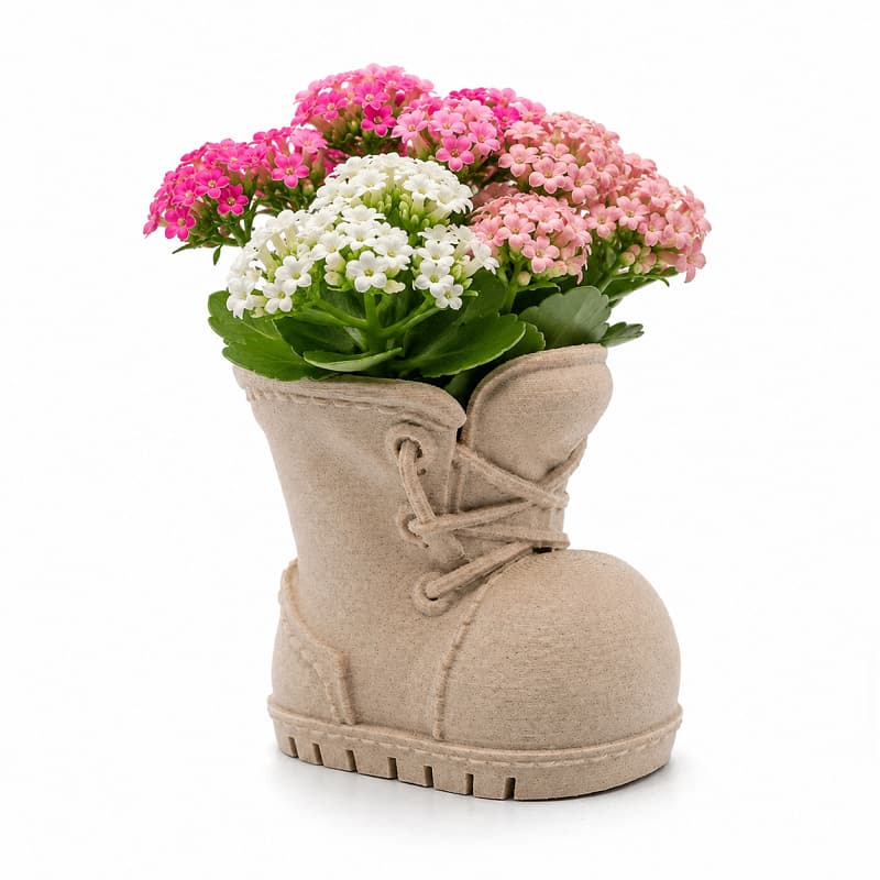 Porta Canetas e Vaso Criativo em Formato de Bota – Impressão 3D com Drenagem, Decoração de Mesa ou Escritório