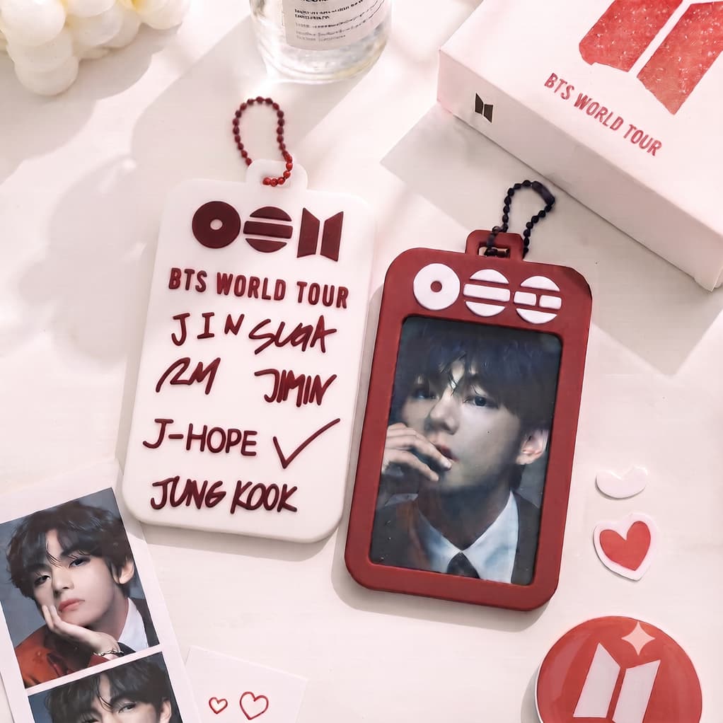 Porta Photocard Holder Modelo Chaveiro BTS  Arirang com Autógrafos