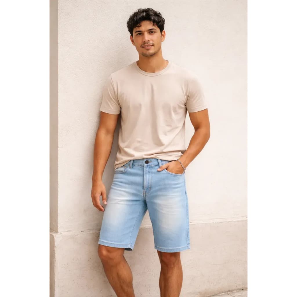 Bermuda Jeans Masculina Slim Premium – Ideal para o Dia a Dia, Estilo Casual