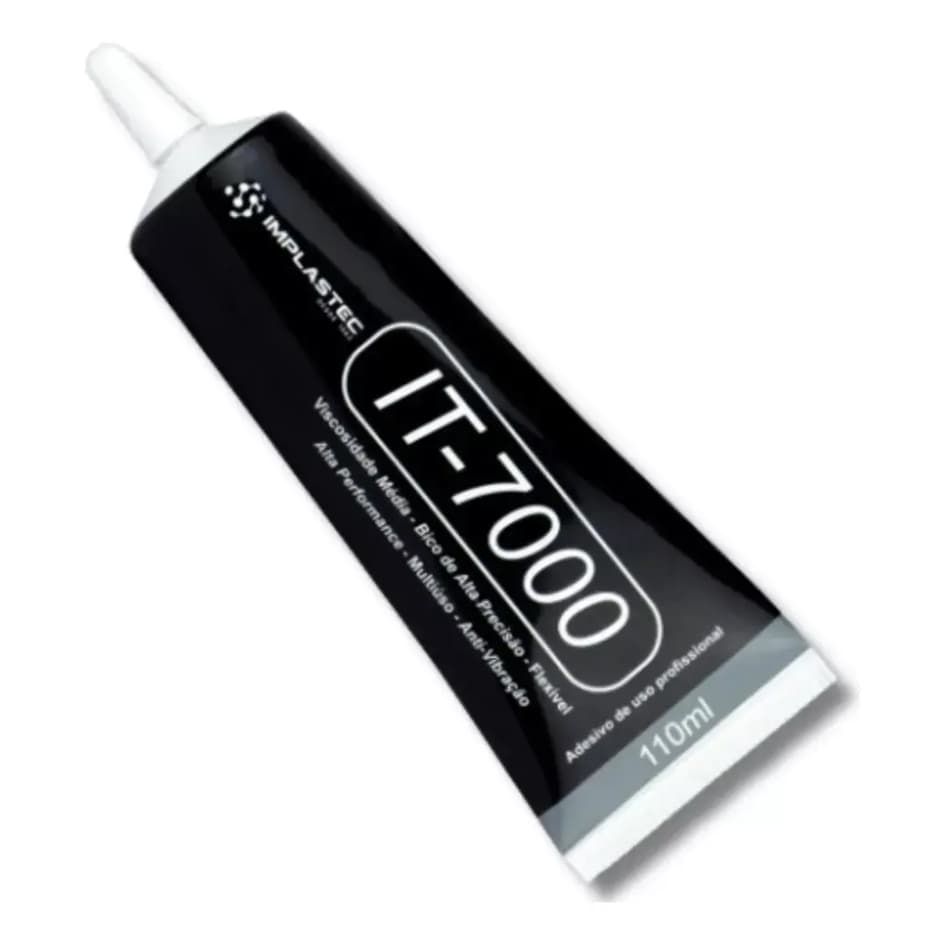 Cola De Display Para Celular IT7000 Preta Implastec Cor Preto