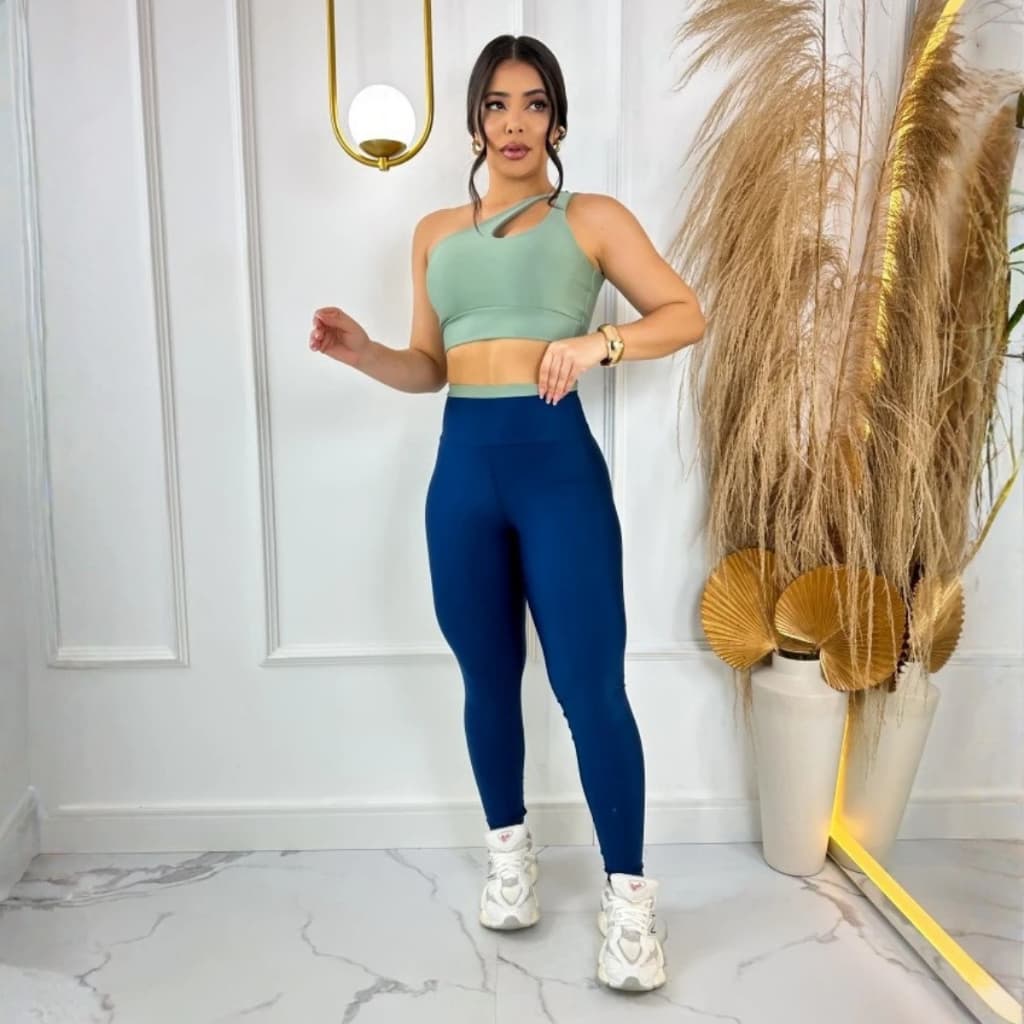 Useari conjunto fitness feminino top gota nula manga treino academia zero transparência esportes