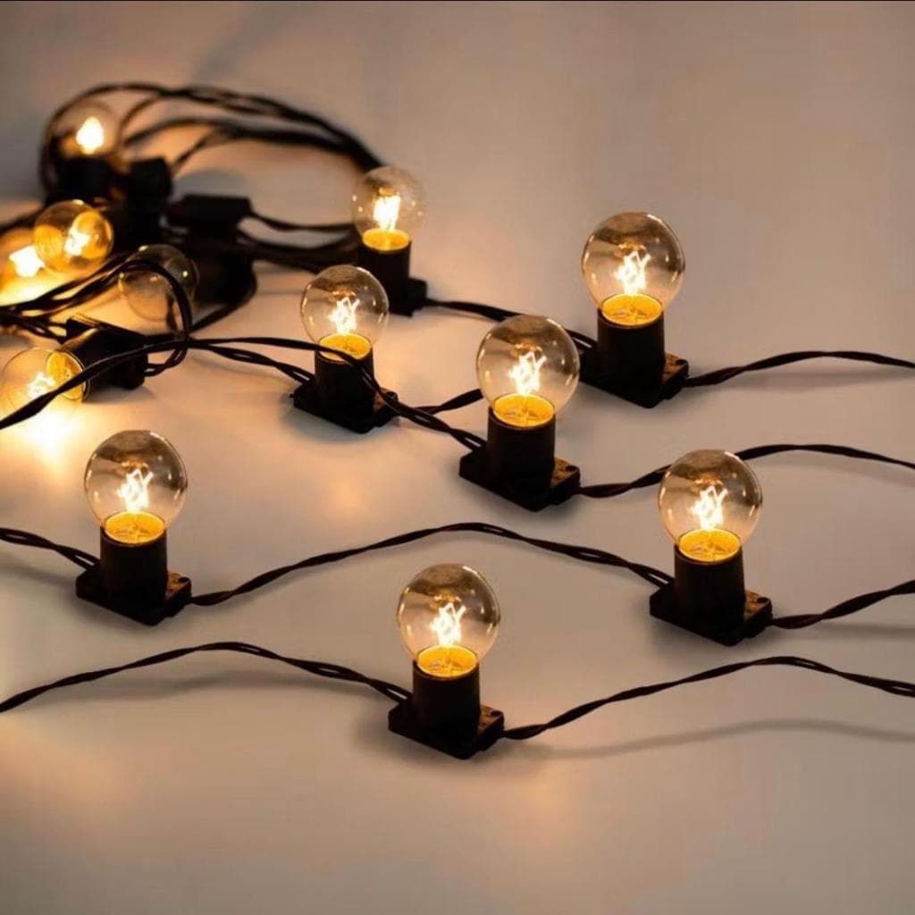 VARAL DE LUZES PARA ÁREA EXTERNA E INTERNA COM 25 METROS MAIS 25 LÂMPADAS INCANDESCENTES INCLUSAS 15w 127V ou  220V!!
