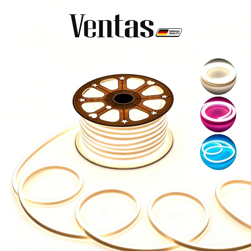Ventas Fita Neon LED Flexível 10 Metros 110V Iluminação Ambiente para Casa e Carro