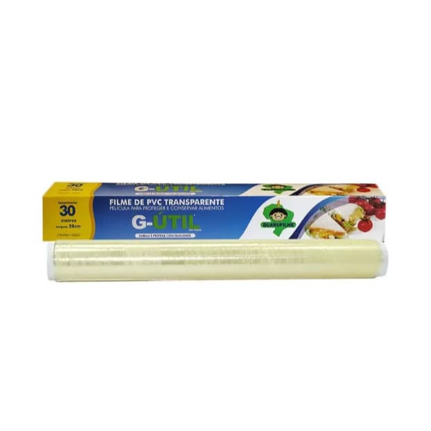 Plastico Filme PVC 28cm x 30m Guarufilme