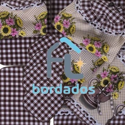 Jogo De Cozinha Kit Com 10 peças Estampada Kit Completo - Bule