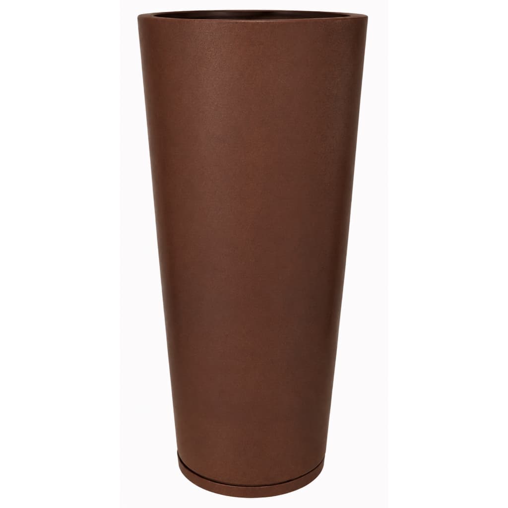 Vasos Para Plantas Coluna Polido Tamanho G com Prato Coletor - Vaso Decorativo em Polietileno
