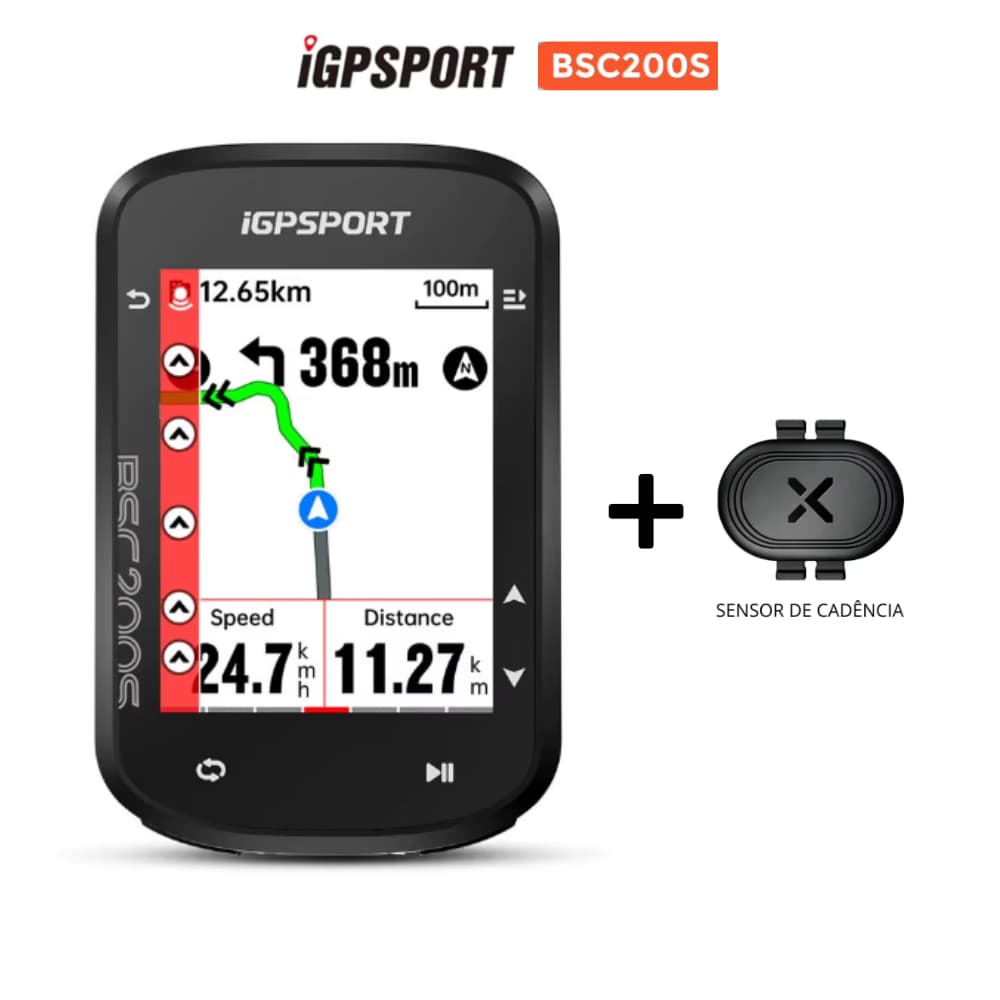 Ciclocomputador GPS Bike iGPSPORT BSC200S Tela Colorida ANT+