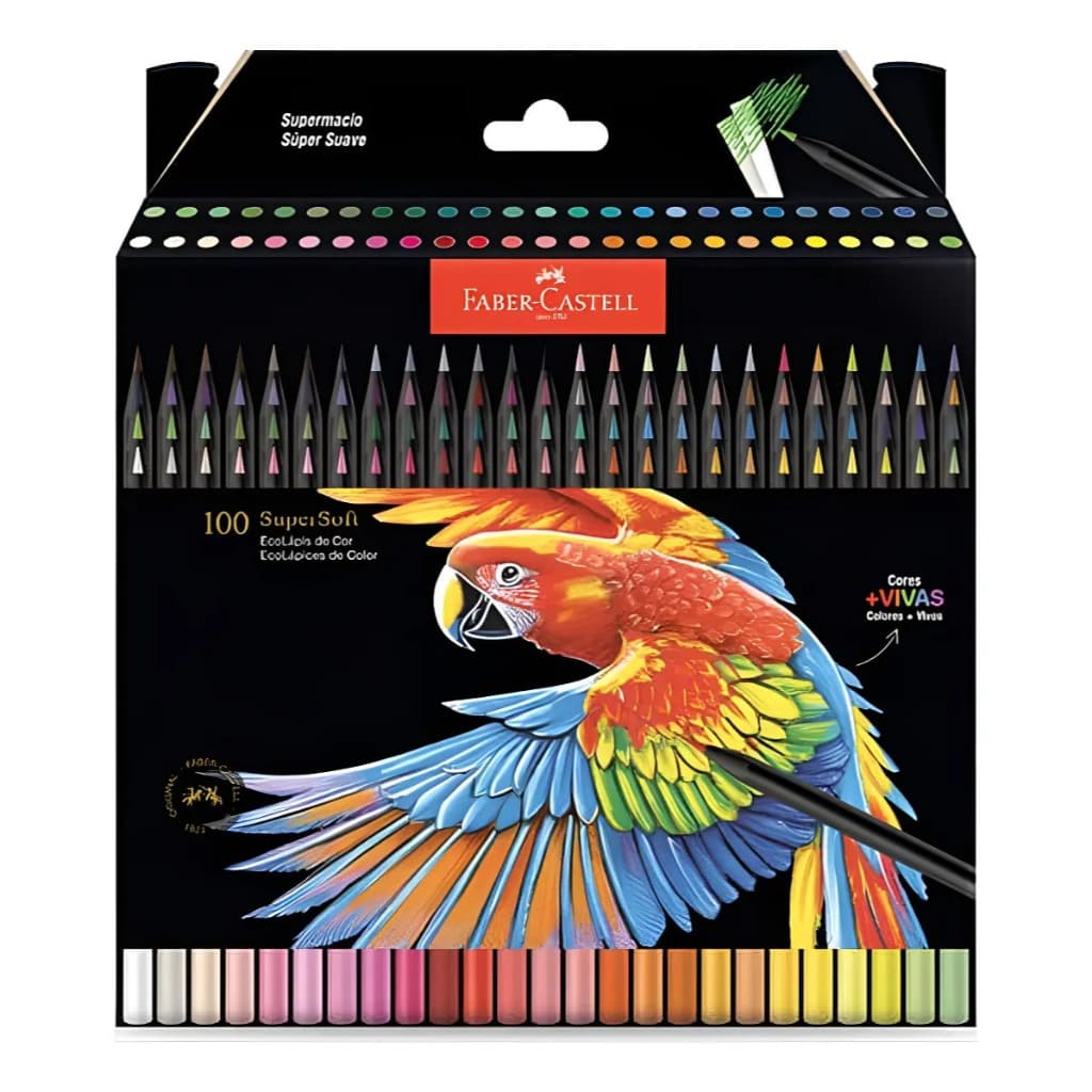 Lápis de cor SuperSoft 100 cores 210700 Faber-Castell