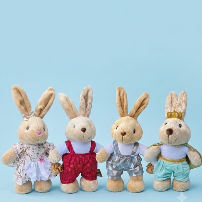 Kit 10 Coelho Em Pé P Fofinha Presente Decoração Brinquedo Meninos e Meninas