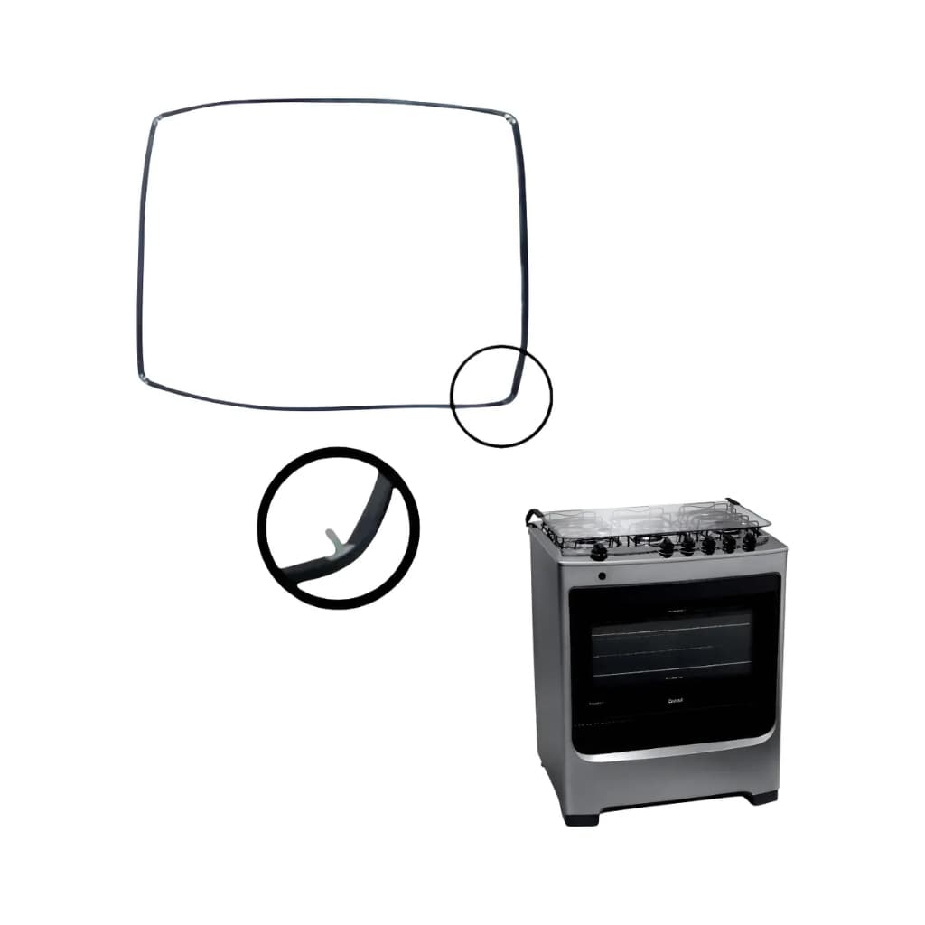 Vedação Para Forno Fogão Consul Cfs5varuna 5 Bocas 65x33cm | Borracha Gaxeta Guarnição Térmica