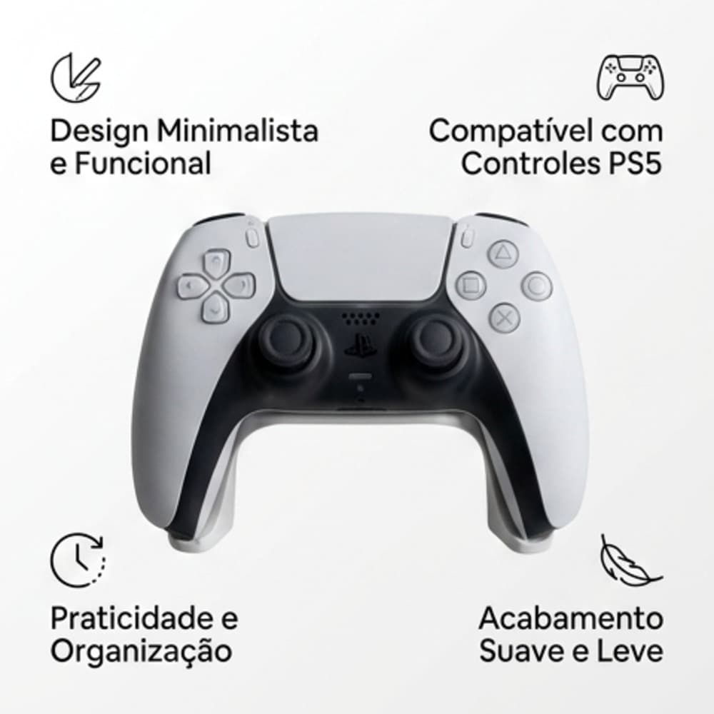 Suporte controle Playstation 5 Dual Sense minimalista invisível