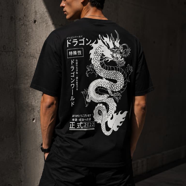 Camisa Masculina Dragão Chines T-Shirt Moda Streetwaer 100% Algodão Premium