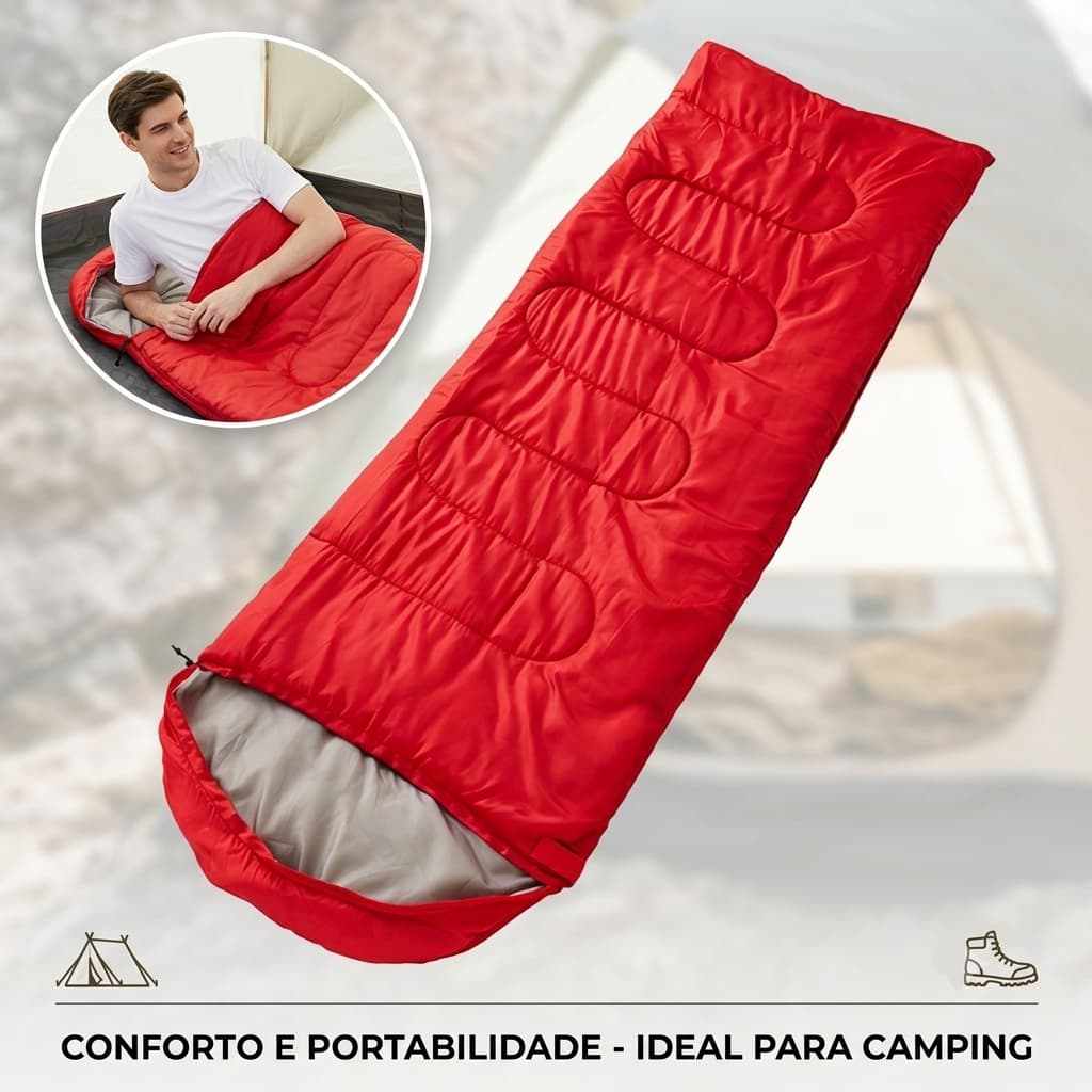 Saco de Dormir Colchonete - Leve, Compacto, Impermeável & Prático para Aventuras e Camping, com Bolsa