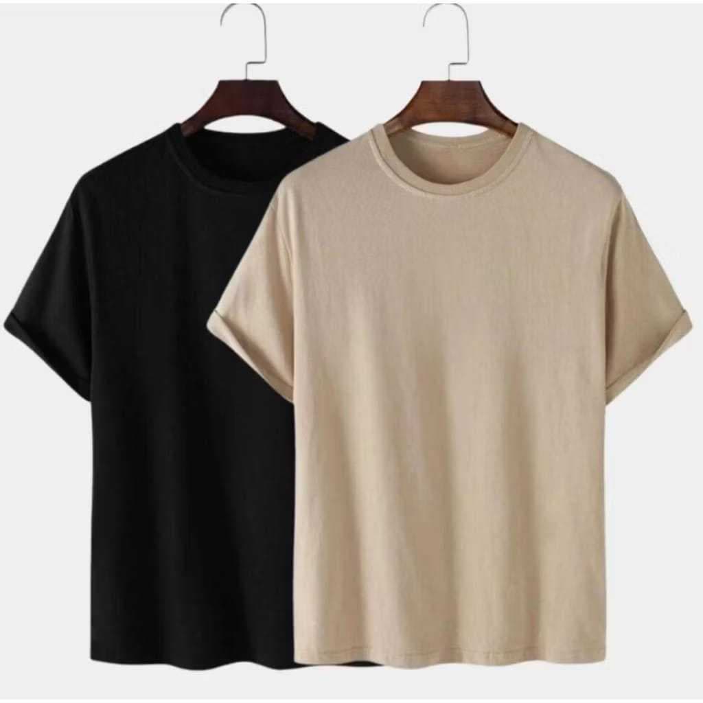Kit 2 Camisetas Básicas Unissex Lisa Gola Redonda Em Algodão Premiu Varias Cores