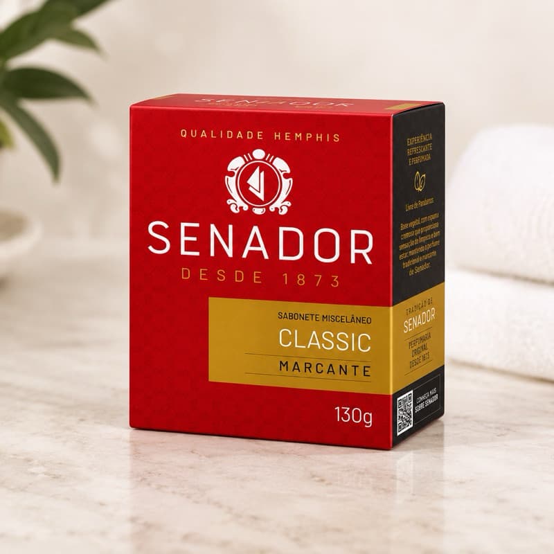 Kit 6 Sabonete Masculino Classic Senador 130G - Memphis