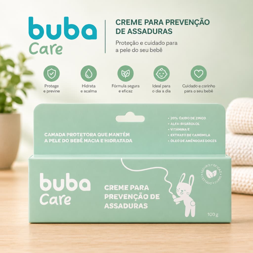 Creme de Assaduras Buba – Cuidado Diário para a Pele Sensível (100 g)