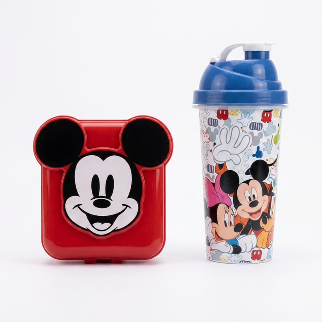 Kit Mickey Copo 580ml Sanduicheira Lanches Escolar