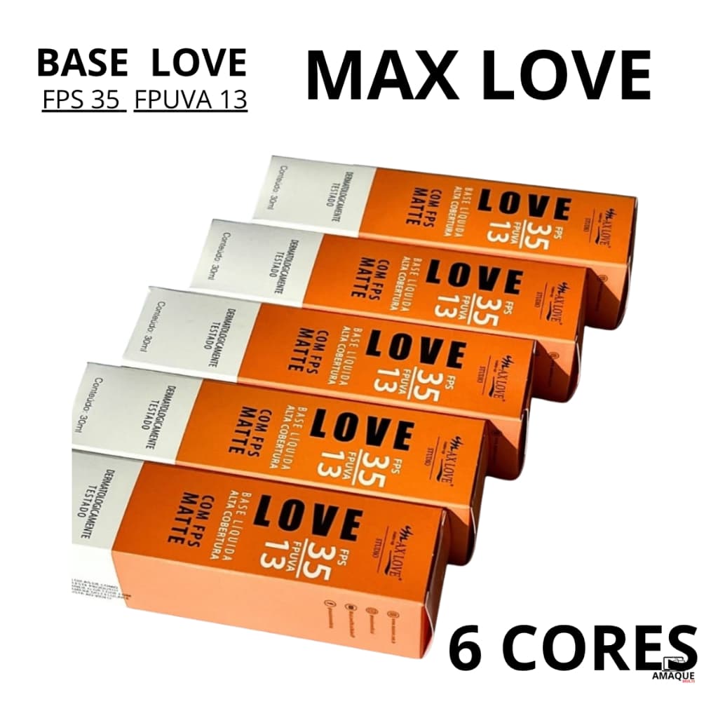 BASE LIQUIDA - MATTE DE ALTA COBERTURA - MAX LOVE