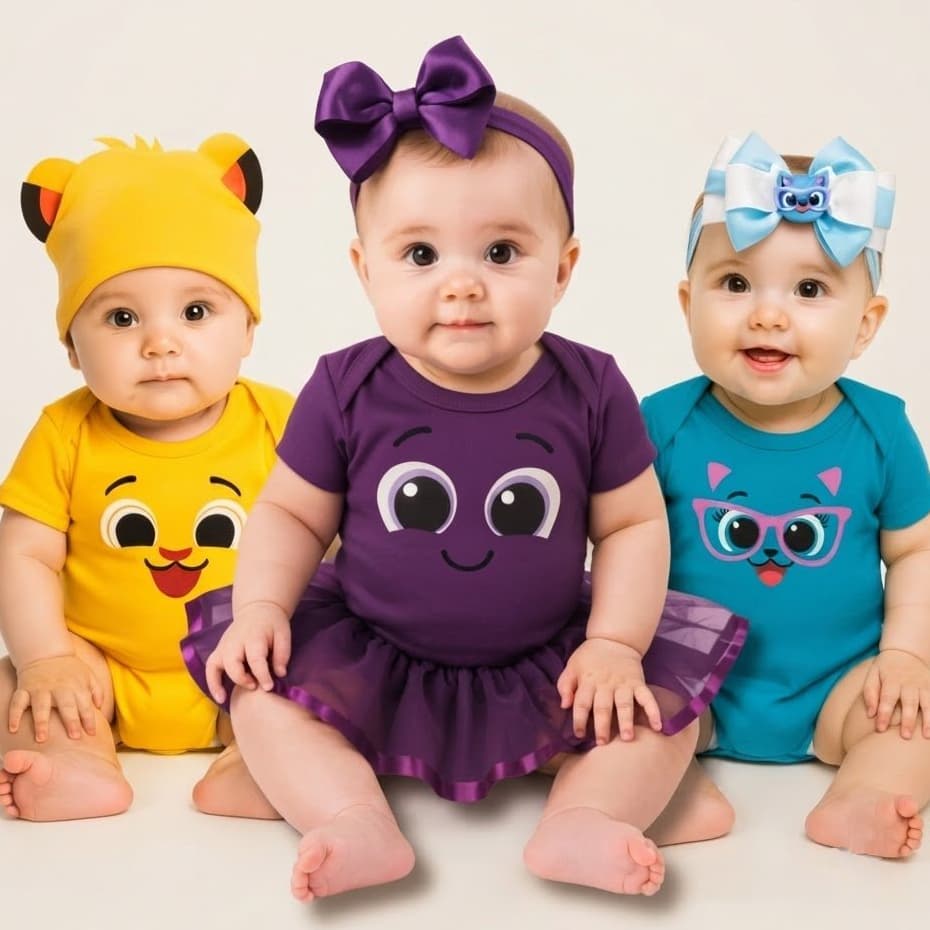 Body Bebê Infantil Mêsversário Temático Dos Bolofofo Básico 100% Algodão Super Confortável Promoção