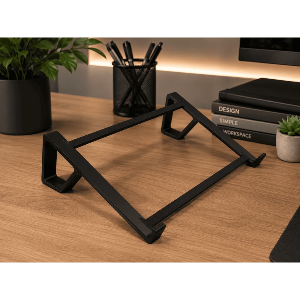 Suporte para Notebook Ergonômico Preto | Base Elevada Portátil | Ajustável com ou sem Estruturas Centrais