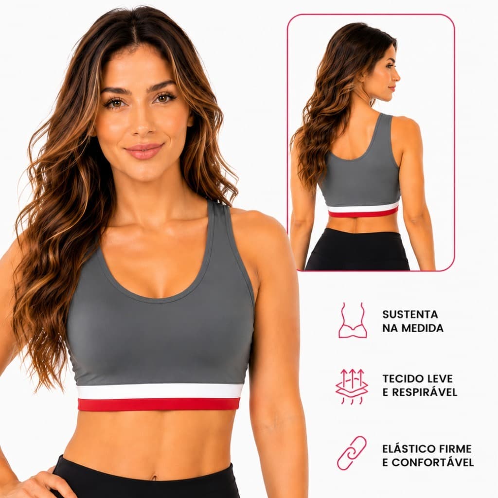 KIT DE: 2, 3, 4, Top Academia Alça Esportiva Zero Transparência Top Costas Camiseta Conforto e Firmeza