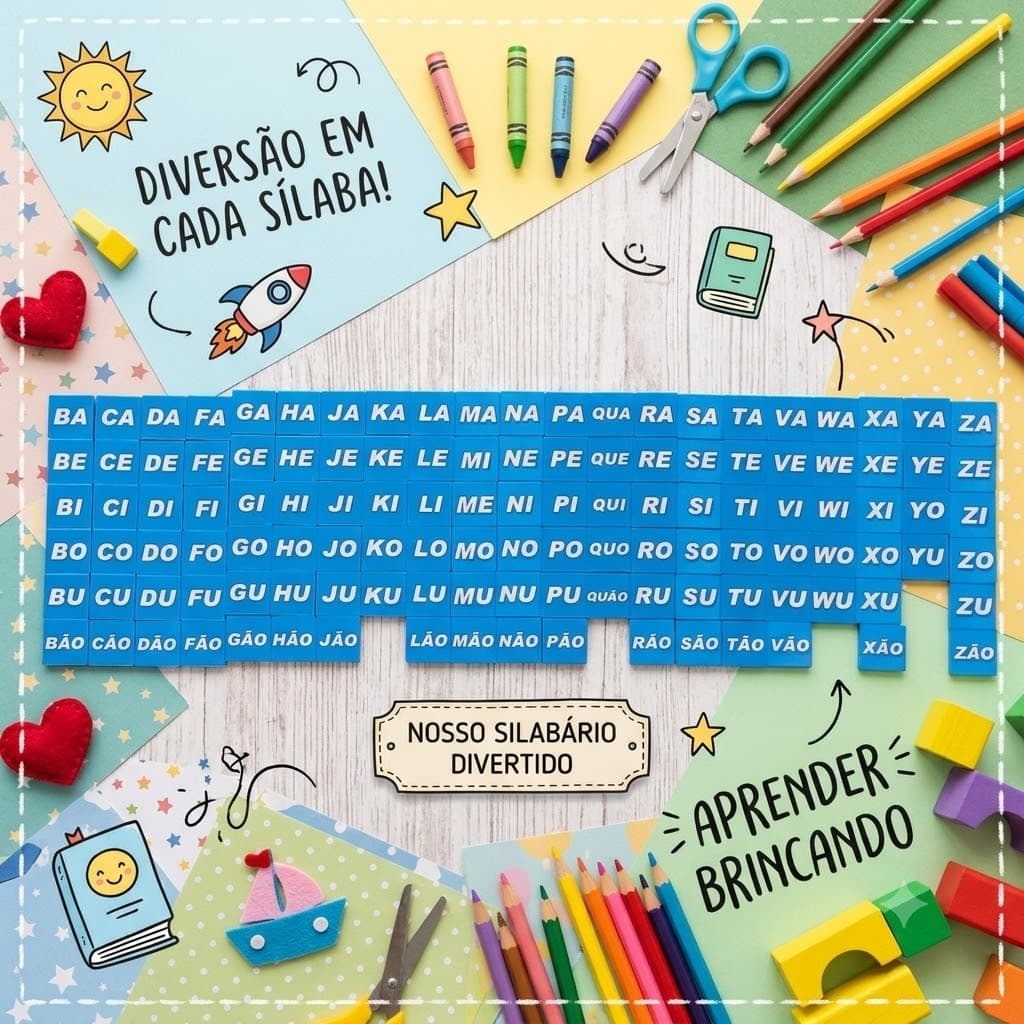 Silabário Completo 121 Peças em Impressão 3D | Material Pedagógico para Alfabetização com Alto Relevo