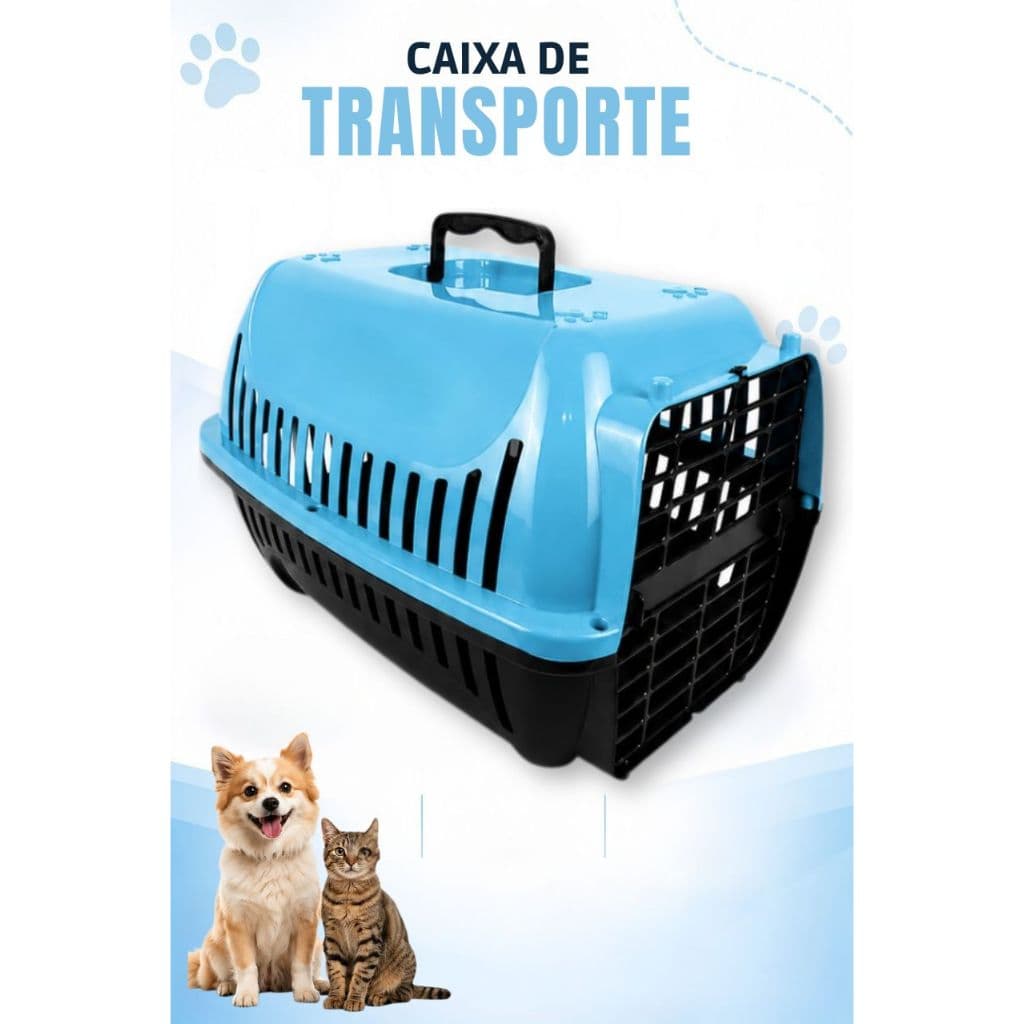 Caixa de Transporte Pet  Cães e Gatos N2 N3 Resistente Ventilada Alça Reforçada