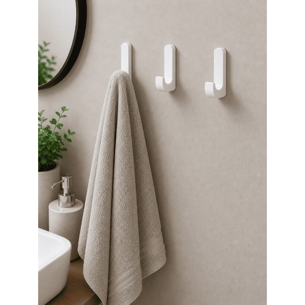 Kit Ganchos Adesivos Multiuso Parede Banheiro Cozinha Quarto Lavanderia Porta Toalha Chaves Organização