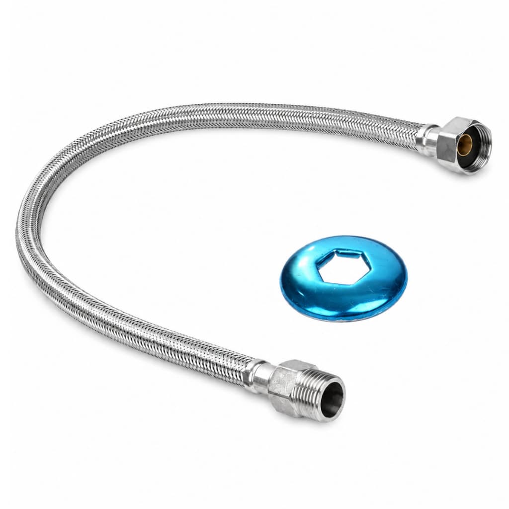 Engate Mangueira Flexível 40cm Trançado Aço Inox Fertak