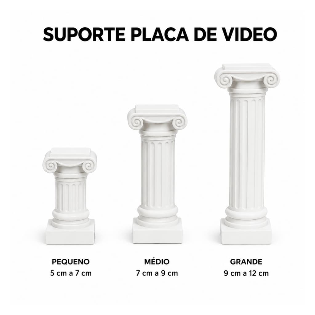 Suporte Para Placa de Video GPU Ajustavel Pilastra Grega Gamer PC