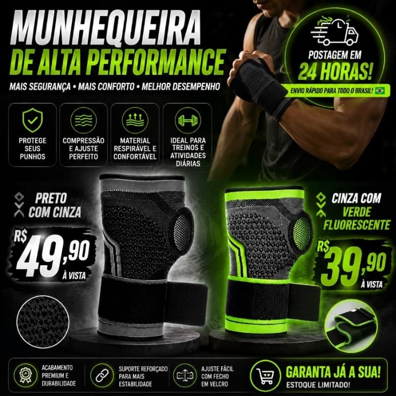 💪Kit 2 unidades Munhequeiras Esportivas Academia Crossfit Musculação💪